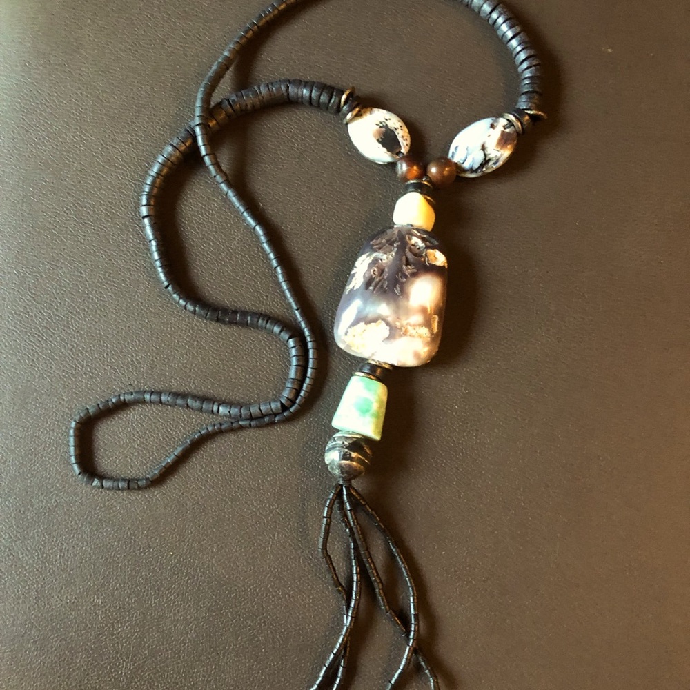 Shell and stone necklace